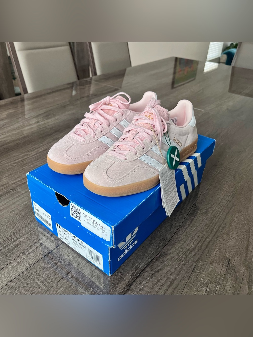 NIB New Adidas Gazelle Indoor shoes Sneakers women Pink 6
